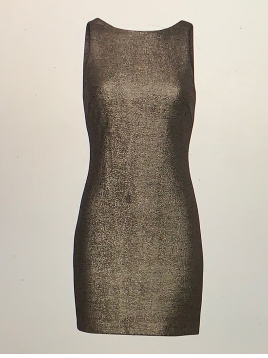 Halston Heritage Dresses & Skirts - Halston Heritage NWT Metallic Gold Mini Sheath Dress